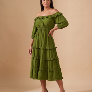 Vestido Angélica - Verde Militar