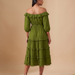 Vestido Angélica - Verde Militar