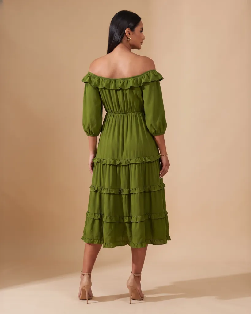Vestido Angélica - Verde Militar