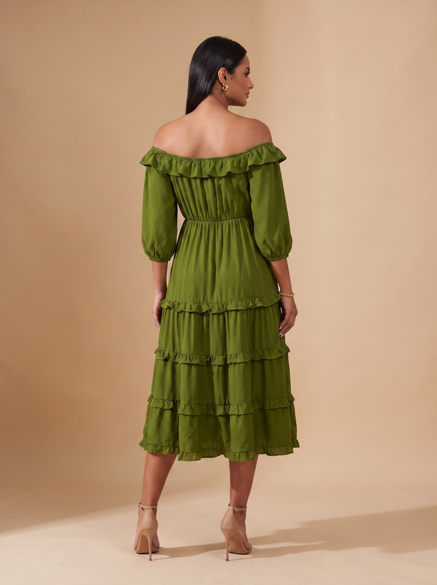 Vestido Angélica - Verde Militar