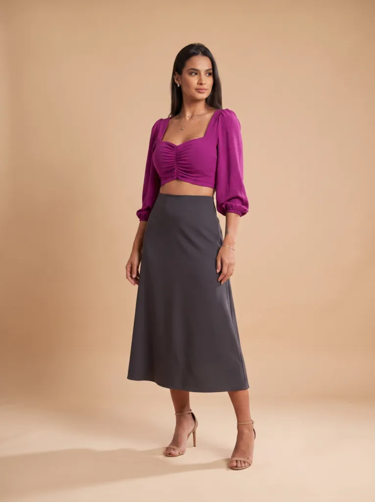 Cropped Olga em Duna - Roxo