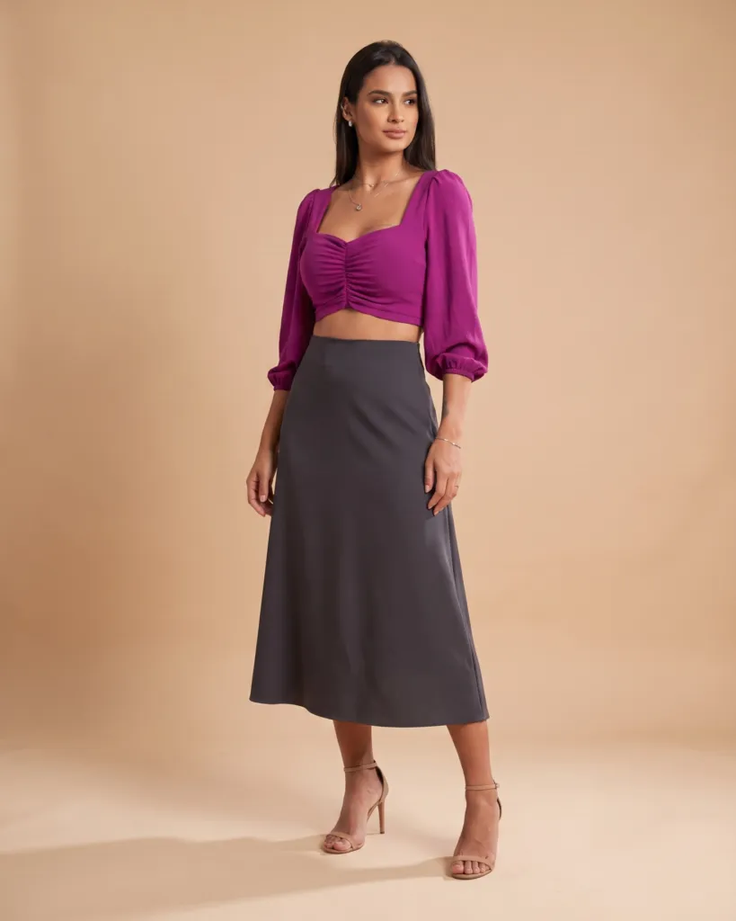 Cropped Olga em Duna - Roxo
