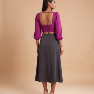 Cropped Olga em Duna - Roxo