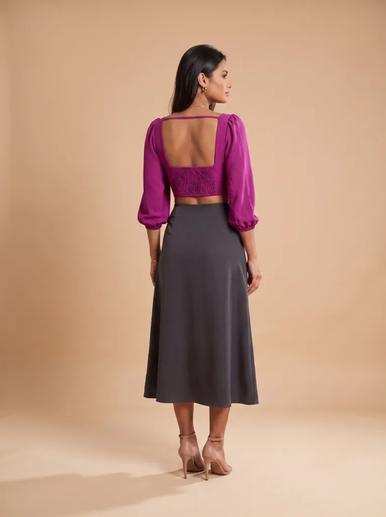 Cropped Olga em Duna - Roxo