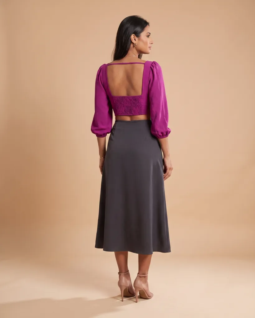 Cropped Olga em Duna - Roxo