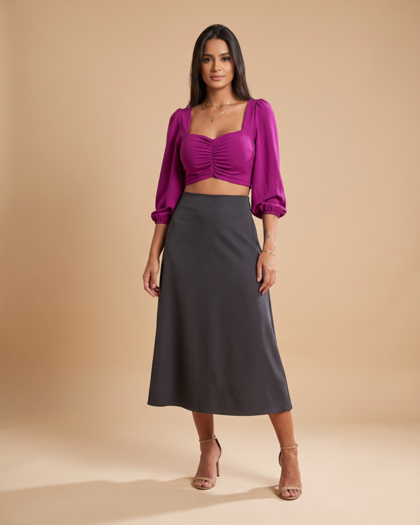 Cropped Olga em Duna - Roxo