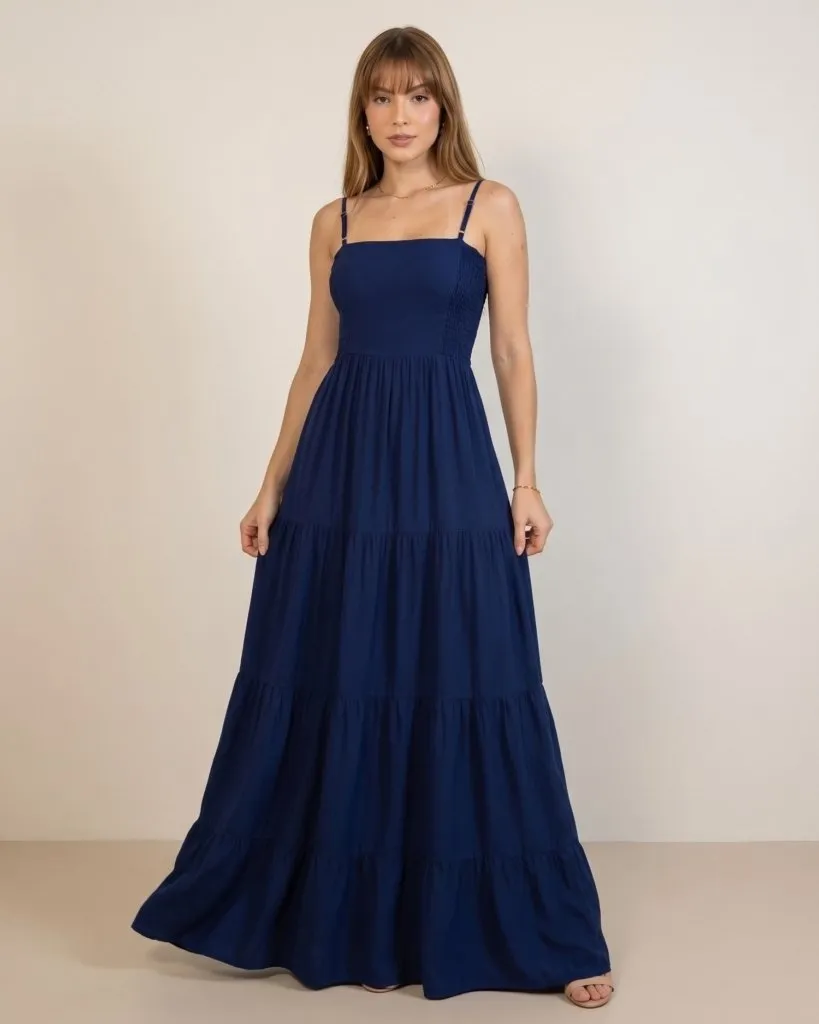 Vestido Miriam - Azul Marinho