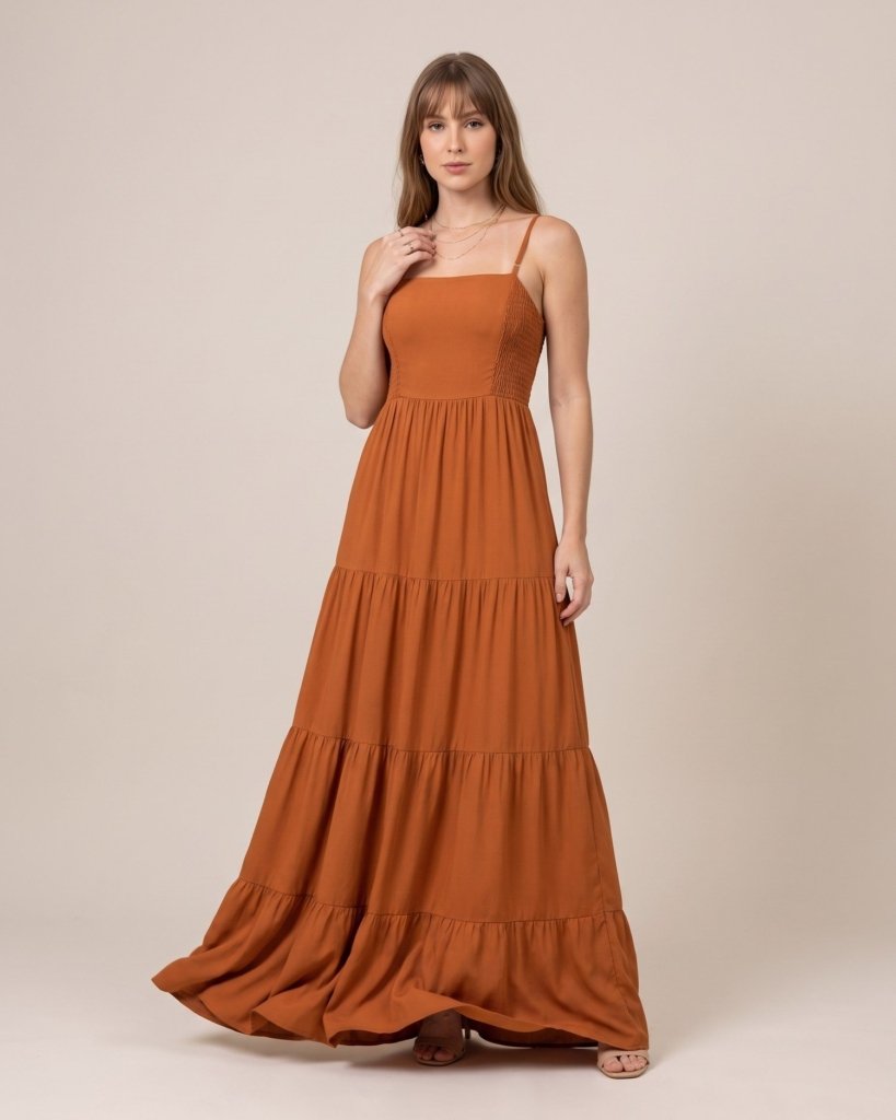 Vestido Miriam - Caramelo