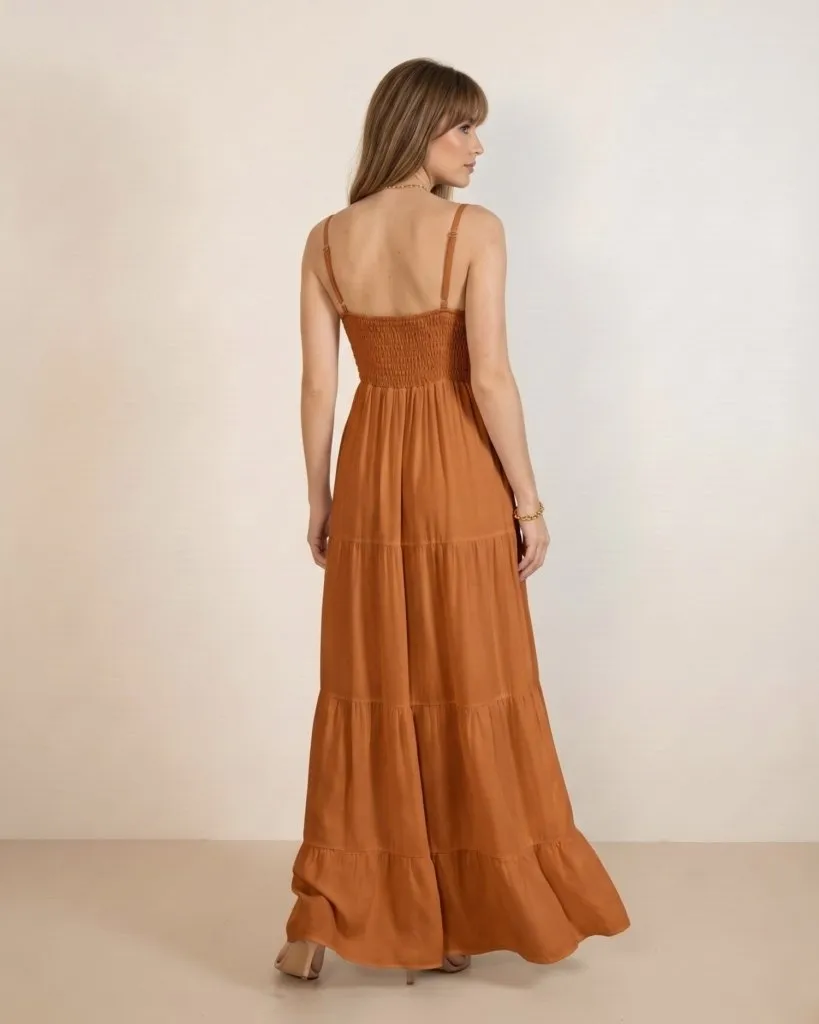Vestido Miriam - Caramelo