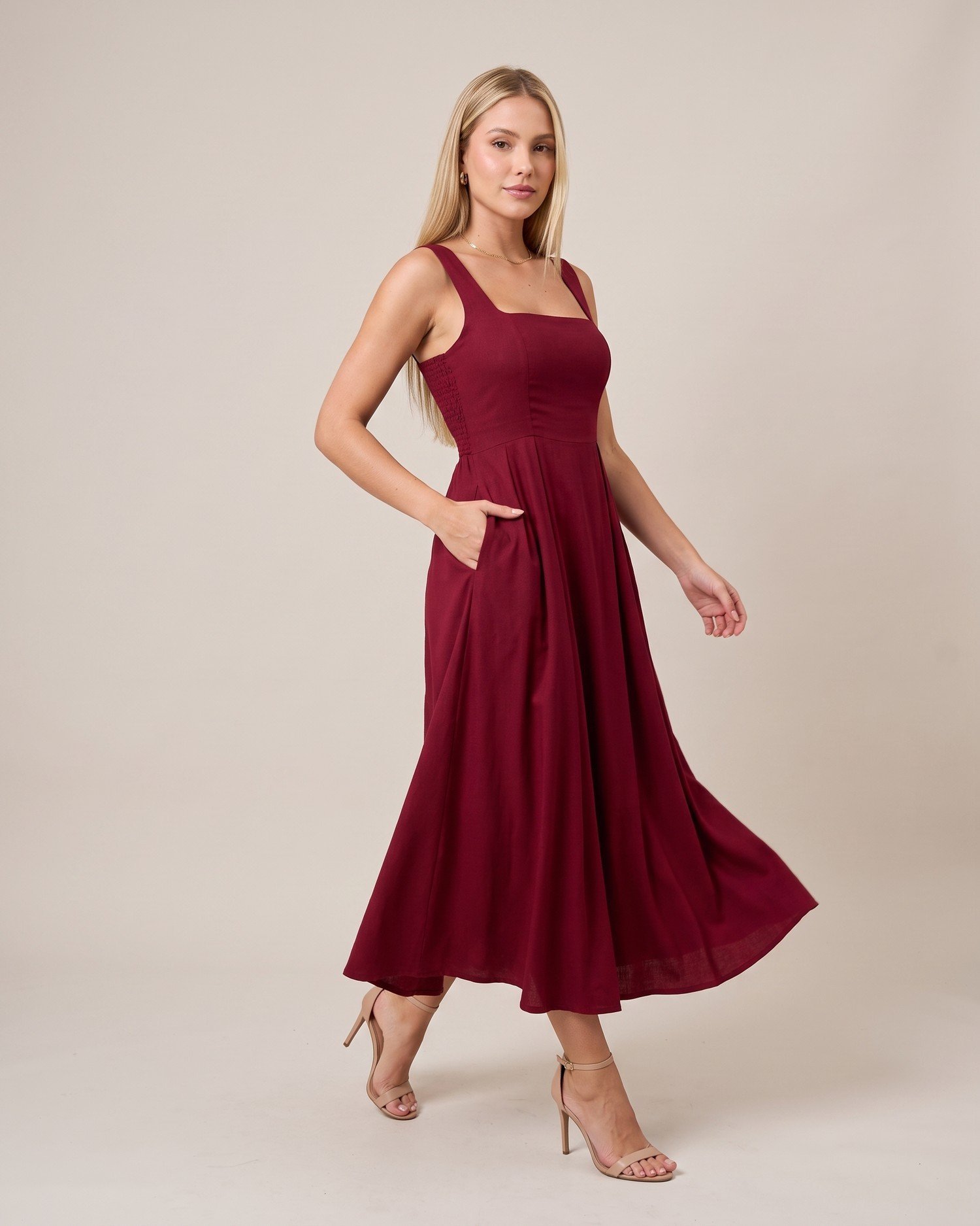 Vestido Samanta - Marsala