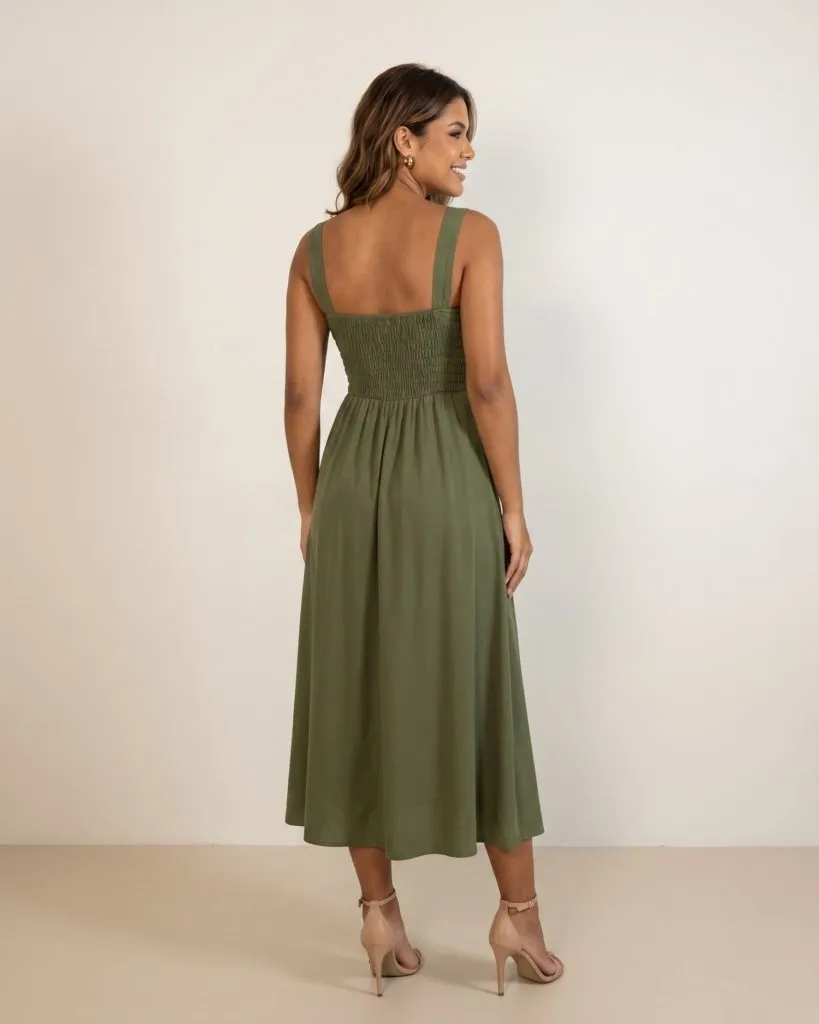 Vestido Samanta - Verde Militar