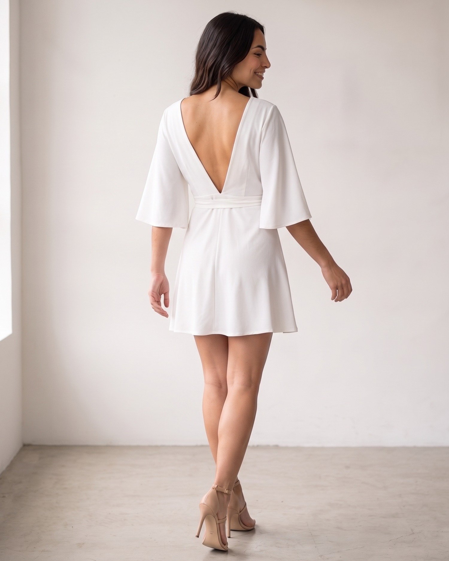Vestido Aimê Branco costas