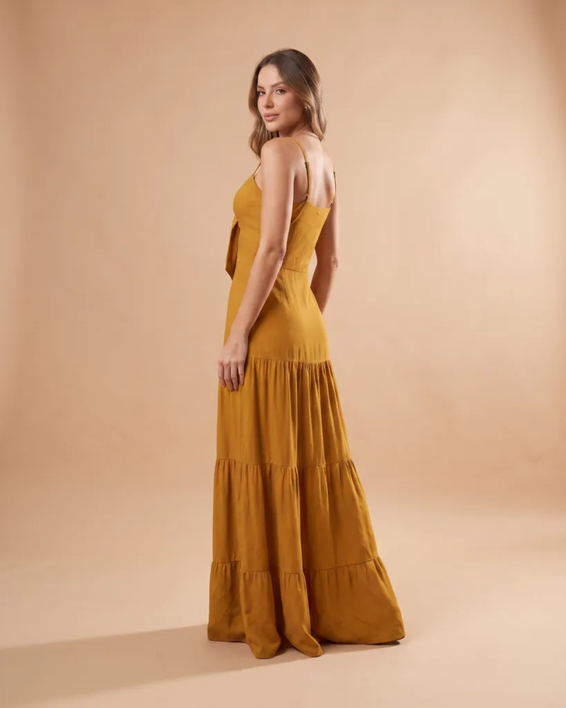 Vestido Camila - Amarelo Queimado, foto 2