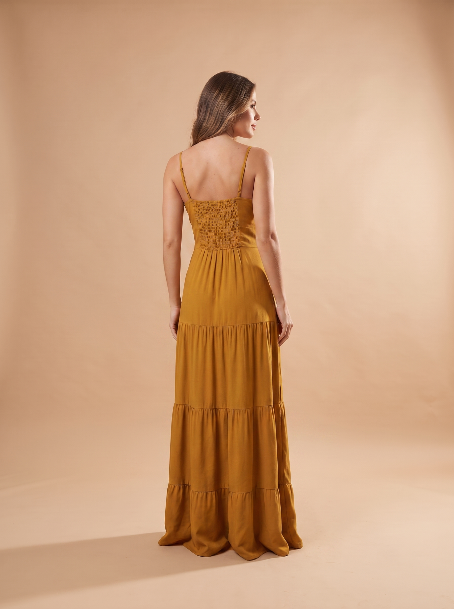 Vestido Camila - Amarelo Queimado - Imagem 3