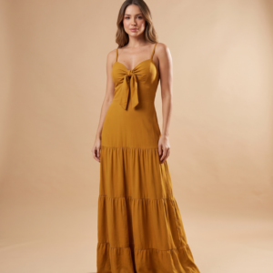 Vestido Camila - Amarelo Queimado - Imagem 1