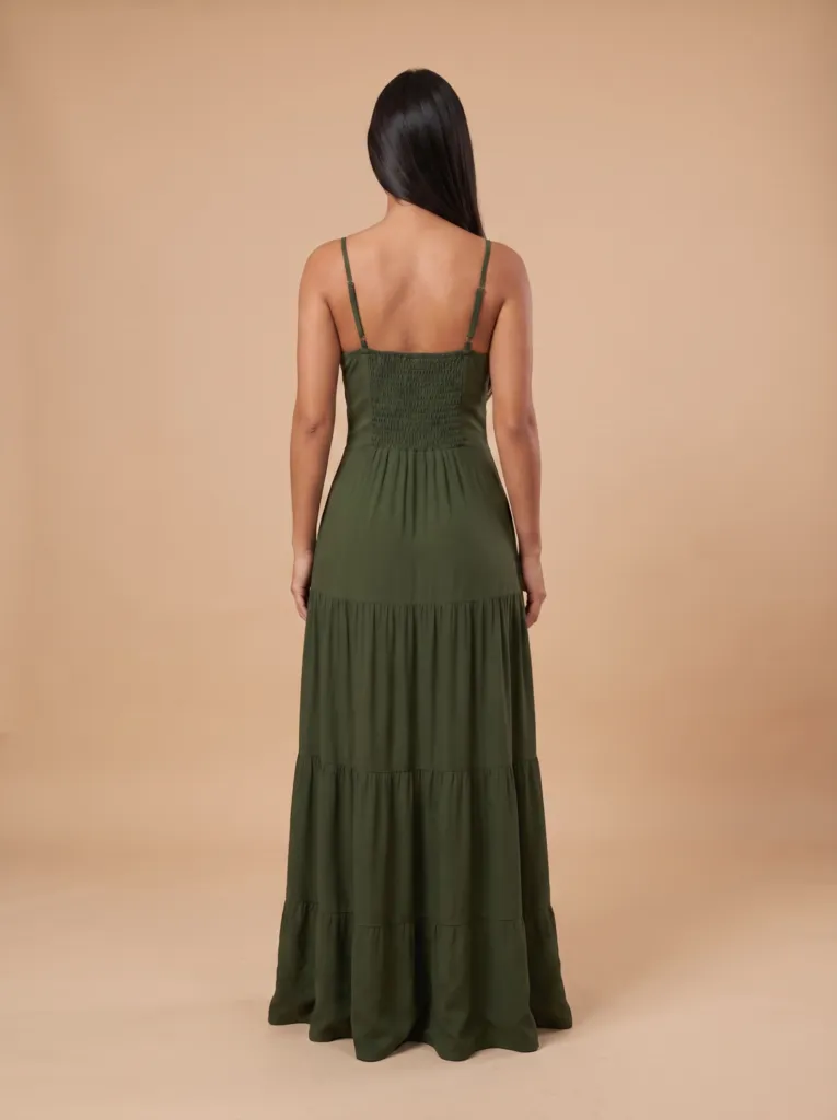 Vestido Camila - Verde Militar