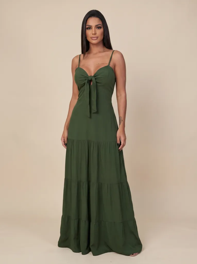 Vestido Camila - Verde Militar