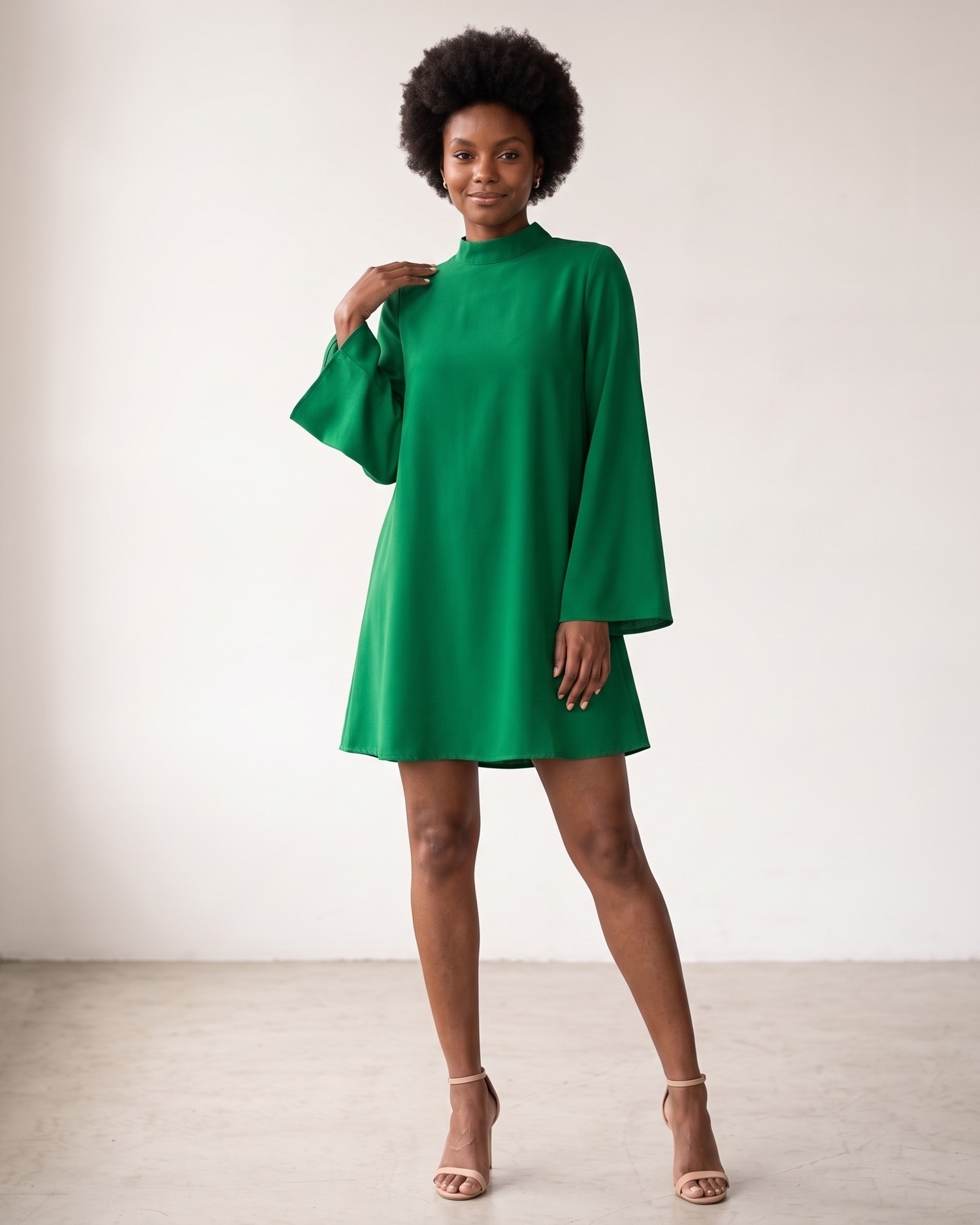 Vestido Carine Verde Bandeira