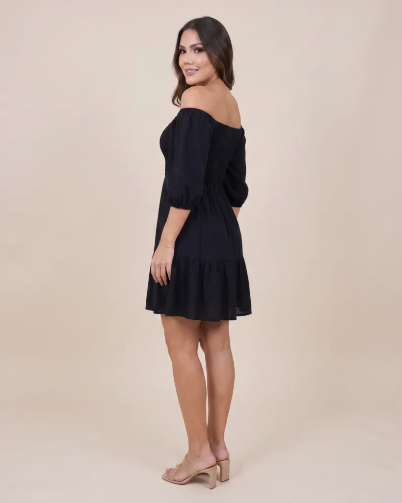 Vestido Juliana Curto - Preto