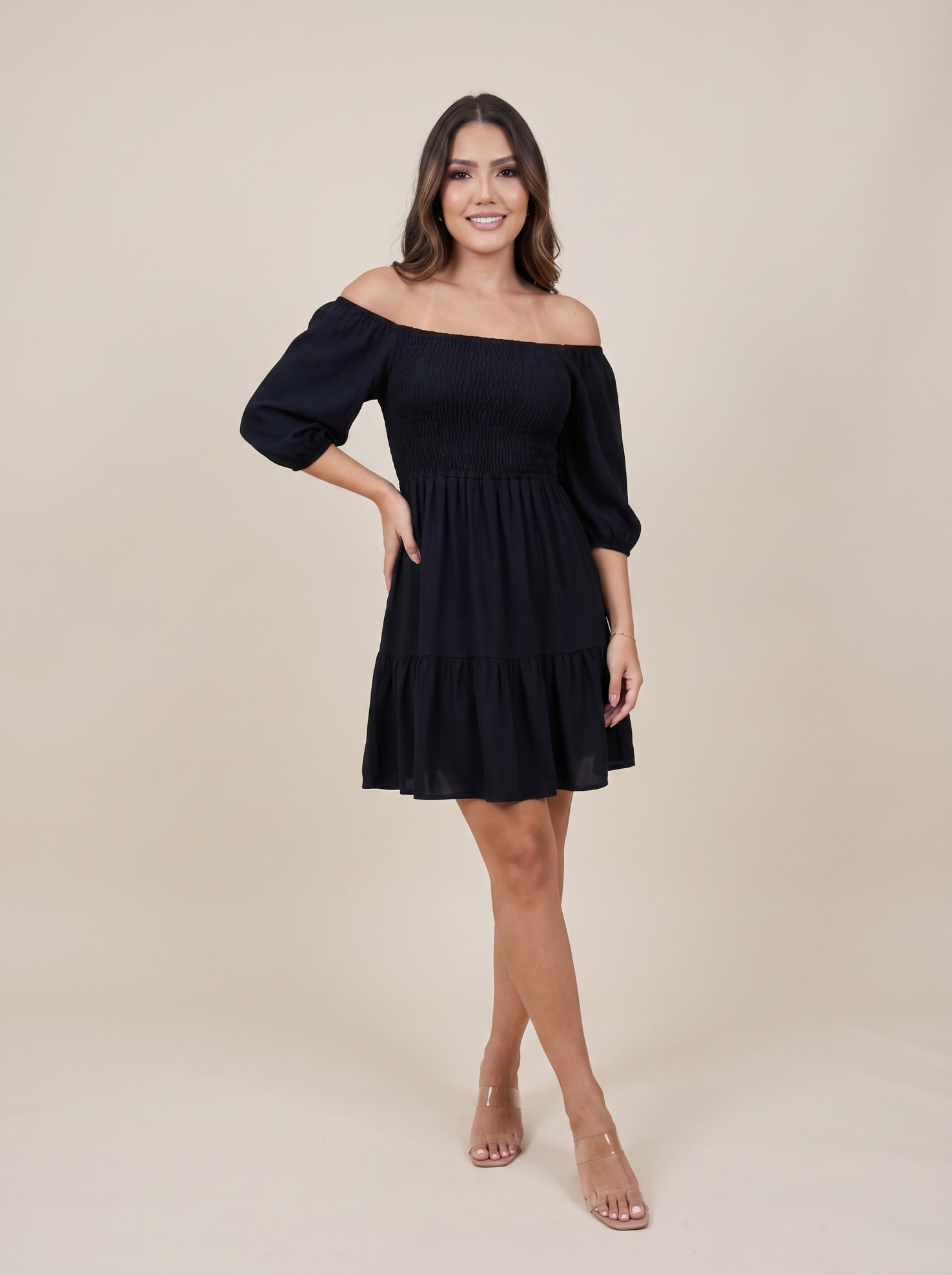Vestido Juliana Curto - Preto