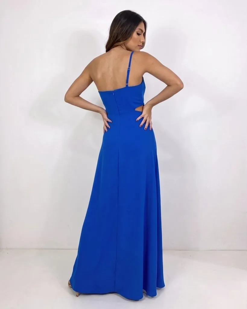 Vestido Layla Azul Royal costas