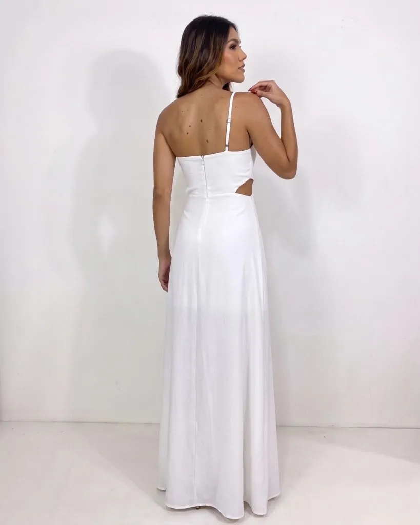 Vestido Layla Branco costas